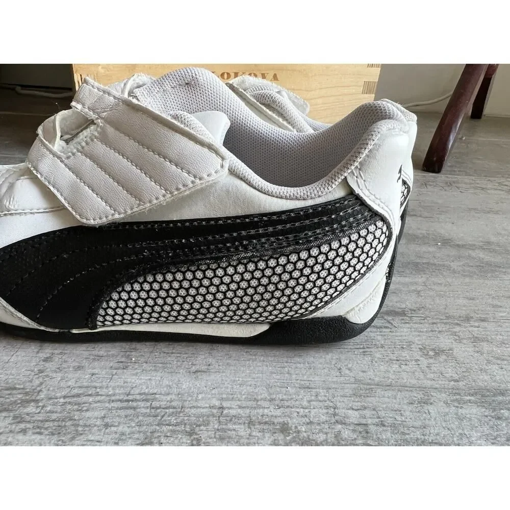 PUMA Boys Girls Little Kids White Black Easy Slip On Casual Shoes Sneakers 13